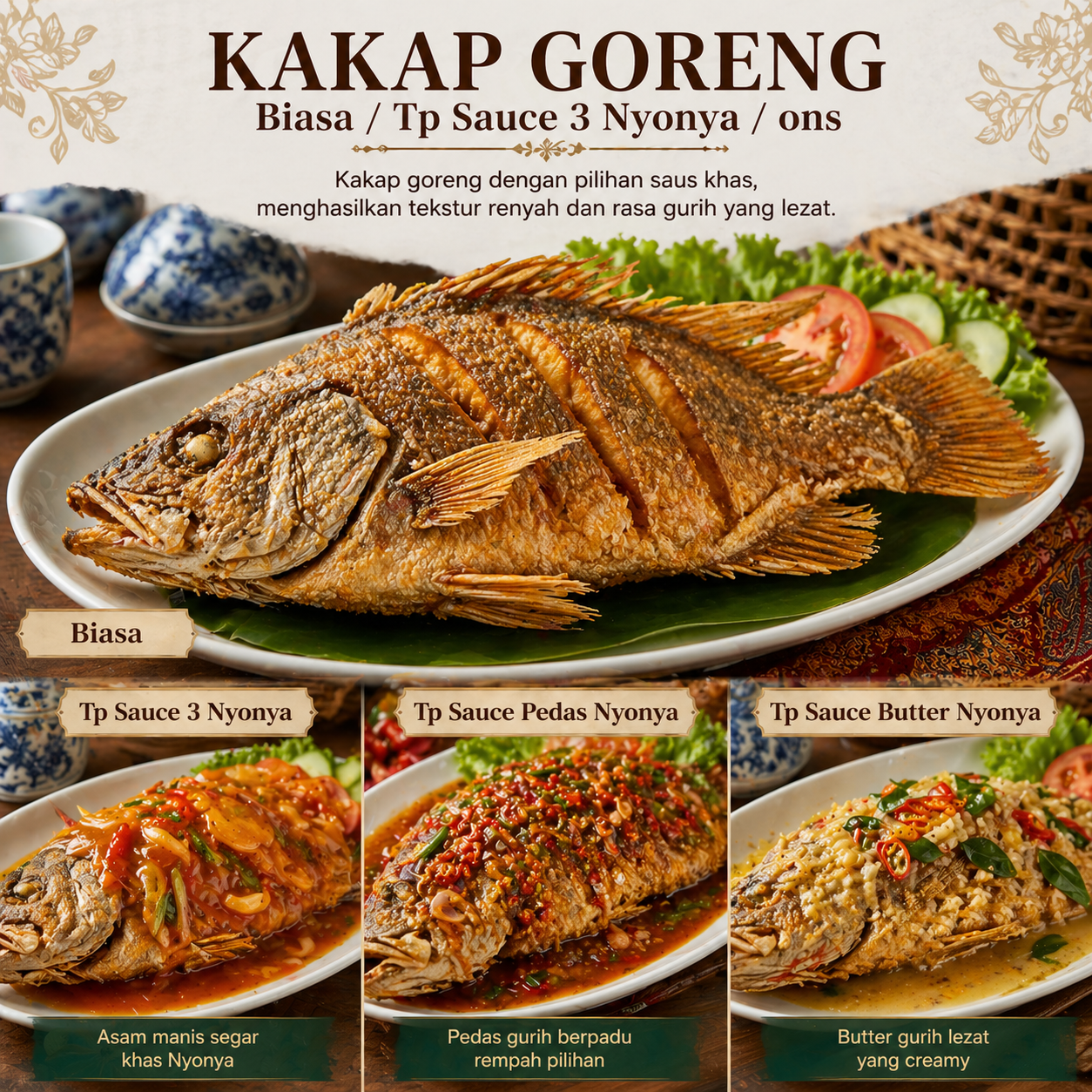 Kakap Goreng Kedai Tiga Nyonya